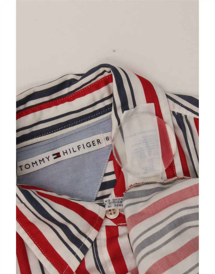 Camicia da donna Tommy Hilfiger US 6 cotone a righe multicolori medie