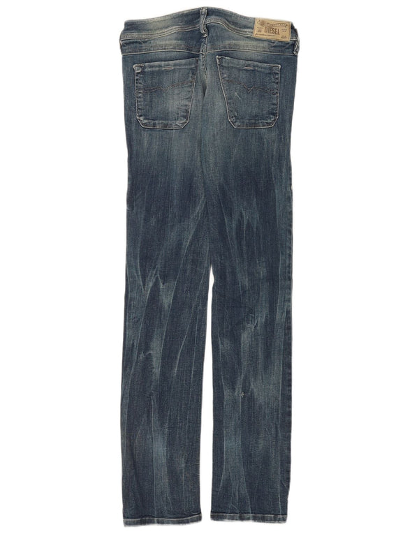 DIESEL Jeans dritti slim effetto consumato Lowky da donna W27 L32 cotone blu