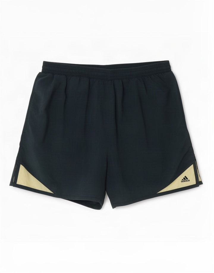 Pantaloncini da bagno da uomo Adidas Large verde color block in poliammide