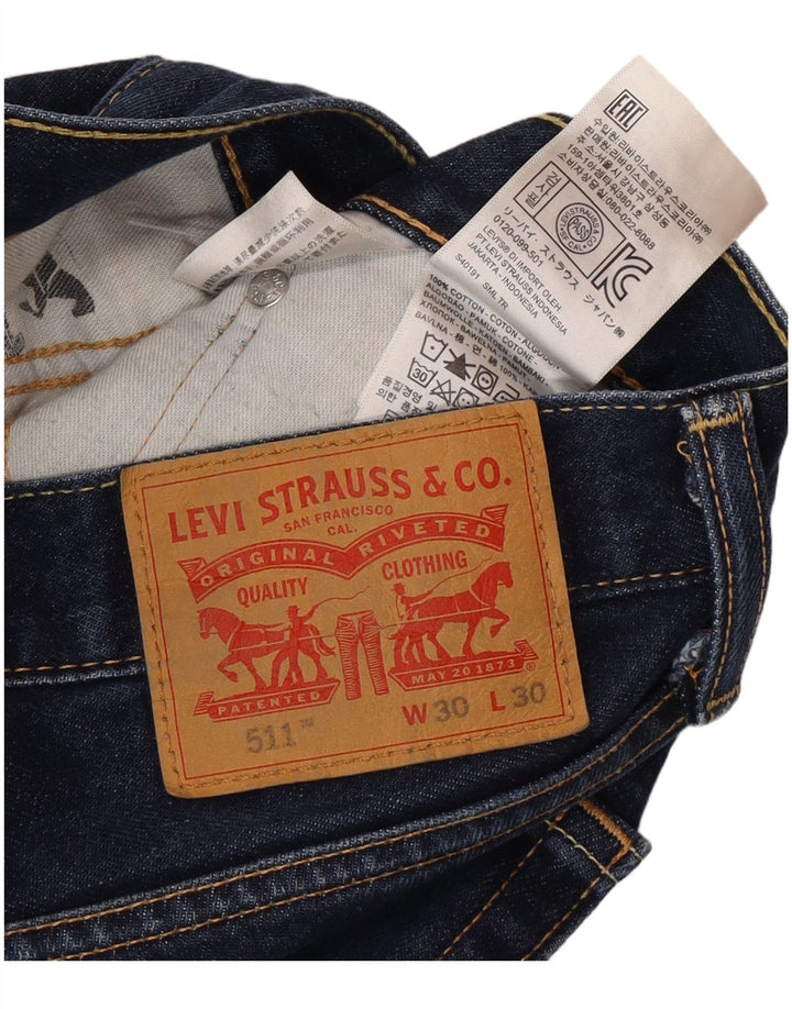 Jeans Levi's Uomo 511 Slim Tapered W30 L27 Cotone Blu