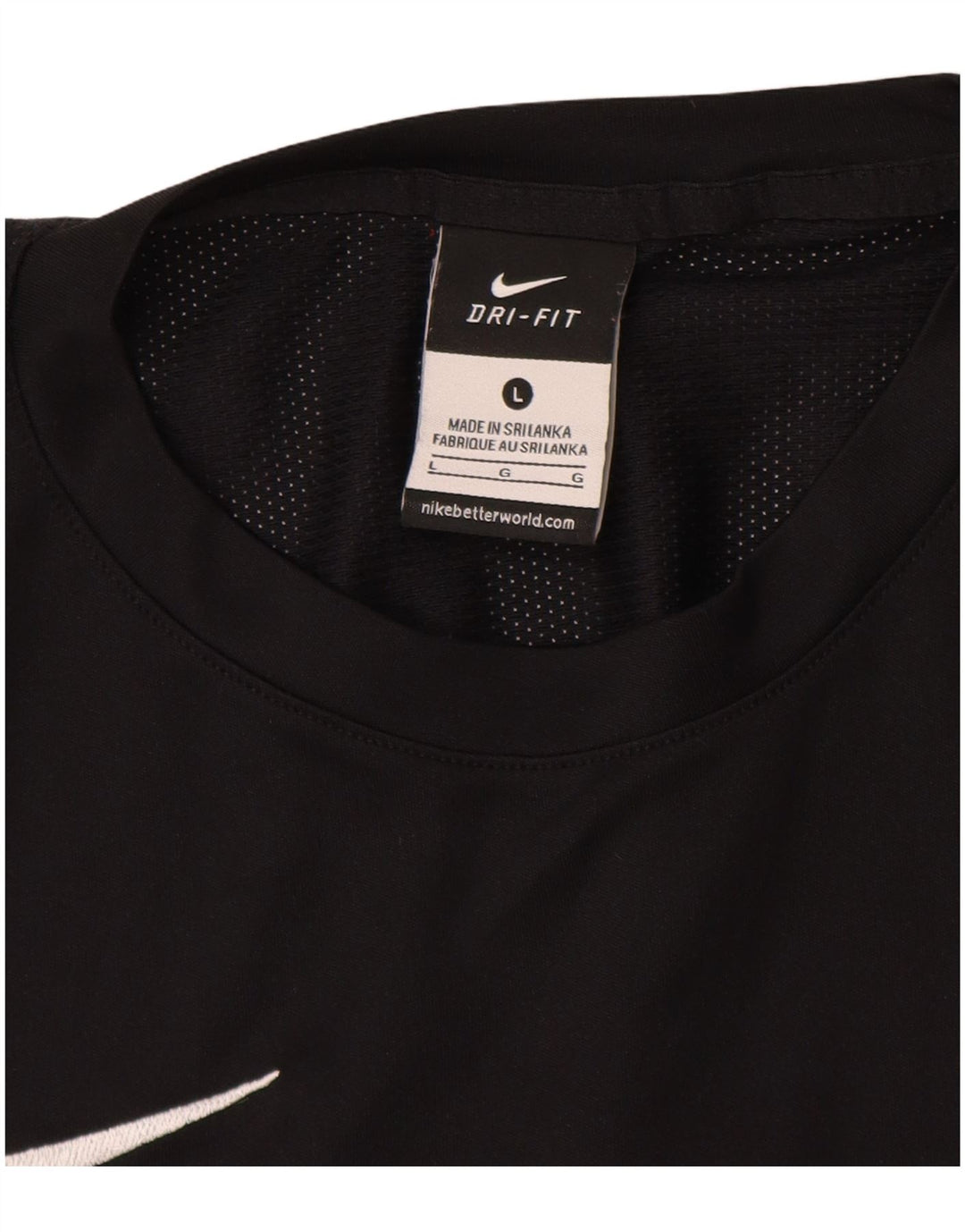T-shirt NIKE da uomo Dri Fit, grande, in poliestere nero