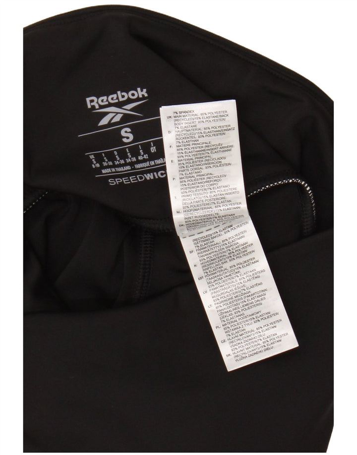 Pantaloncini sportivi Reebok Speedwick Graphic da donna UK 8/10 Small Nero Poliestere