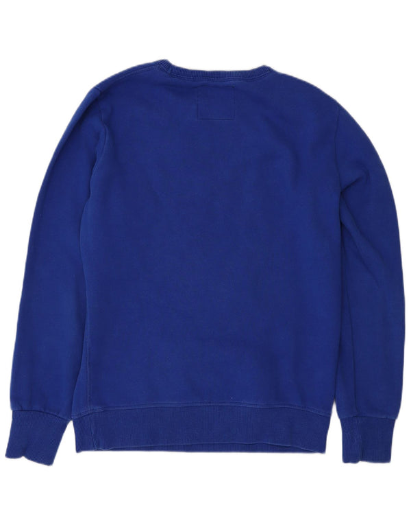 Felpa grafica da uomo Superdry in cotone blu medio