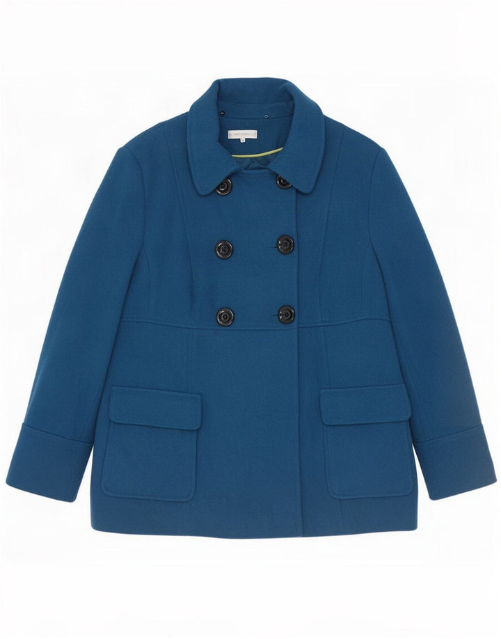 Cappotto da marinaio da donna John Rocha UK 22 3XL lana blu