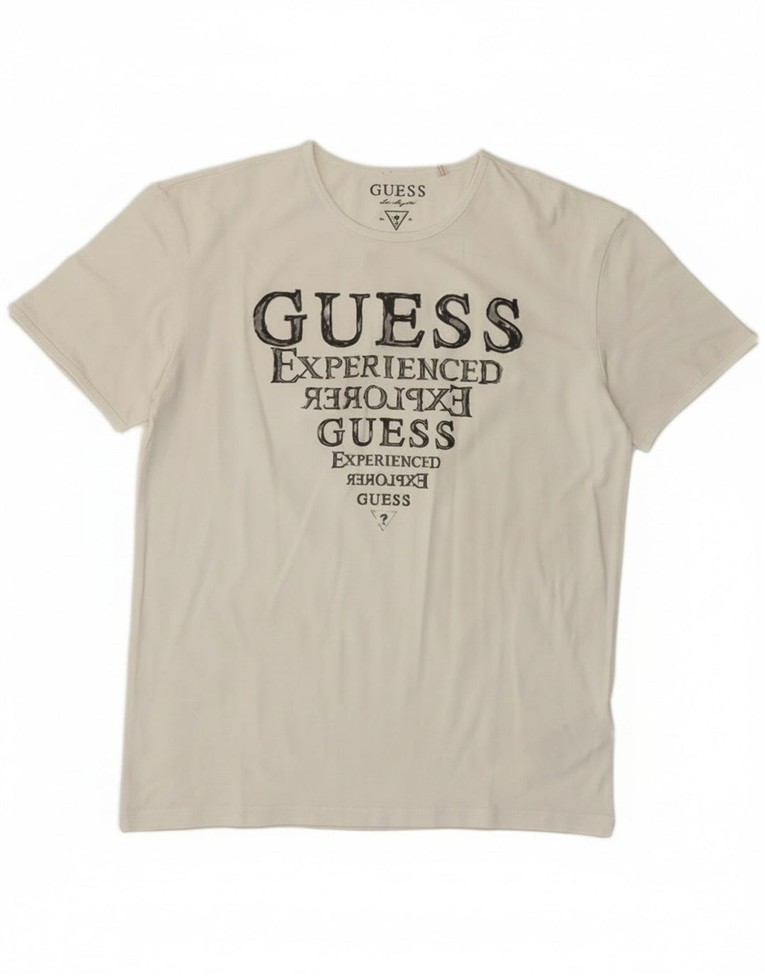 Guess T-shirt grafica da donna Top EU 38 Medium White Cotton Classic