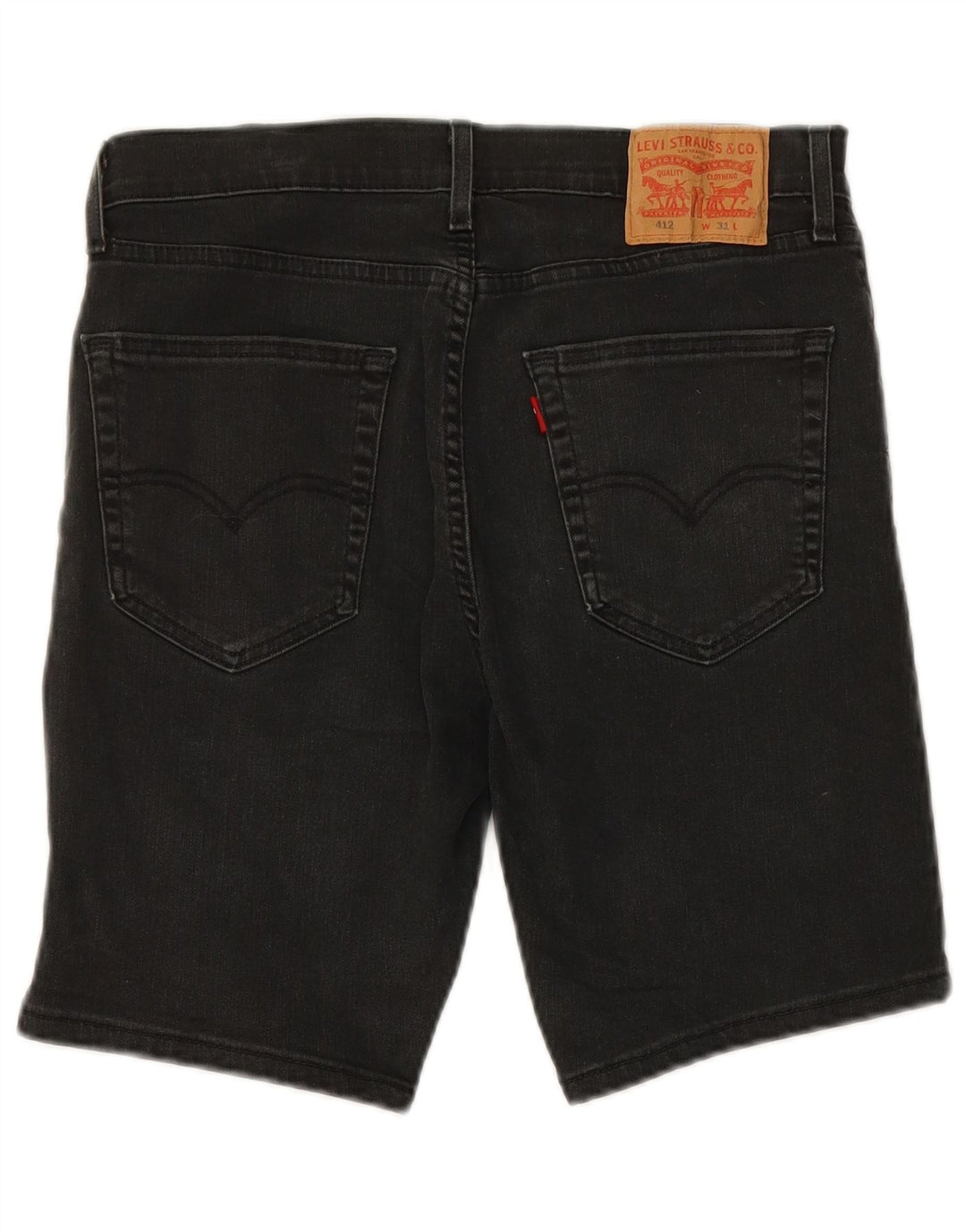 LEVI'S Pantaloncini di jeans 412 da uomo W31 Cotone nero medio