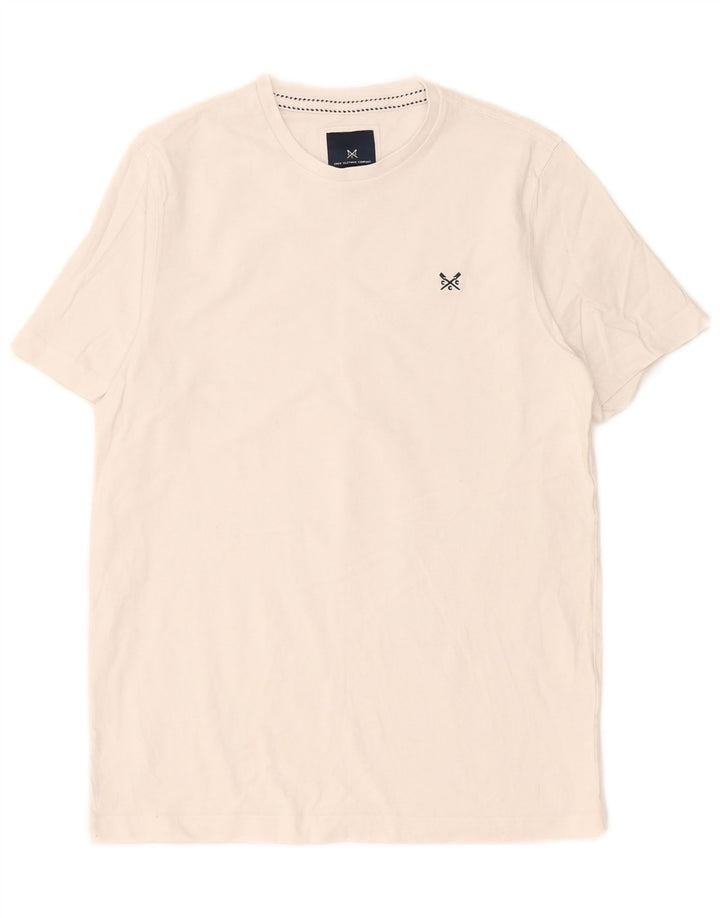 Crew Clothing T-shirt da uomo Top in cotone bianco medio