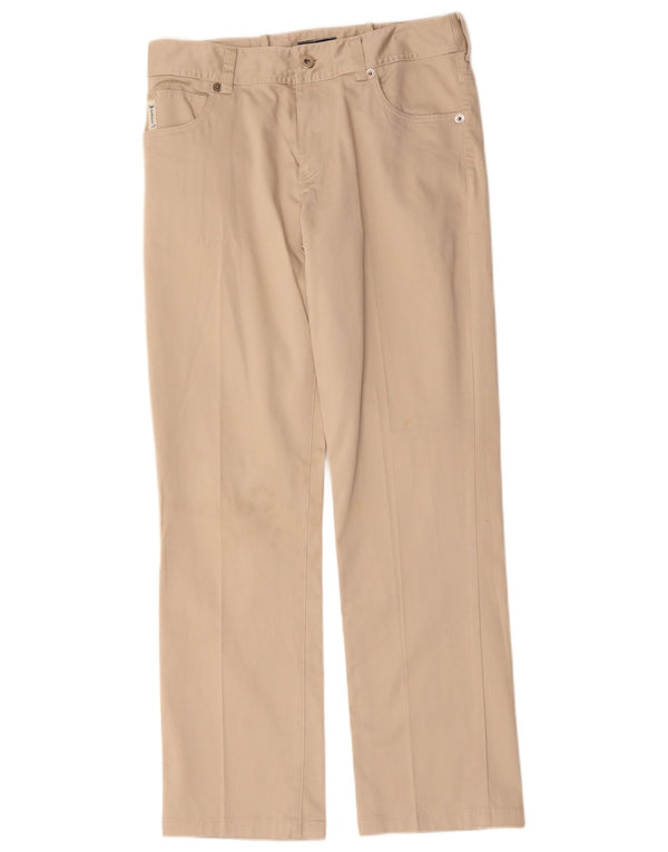 Pantaloni casual dritti da donna Armani W30 L29 cotone beige