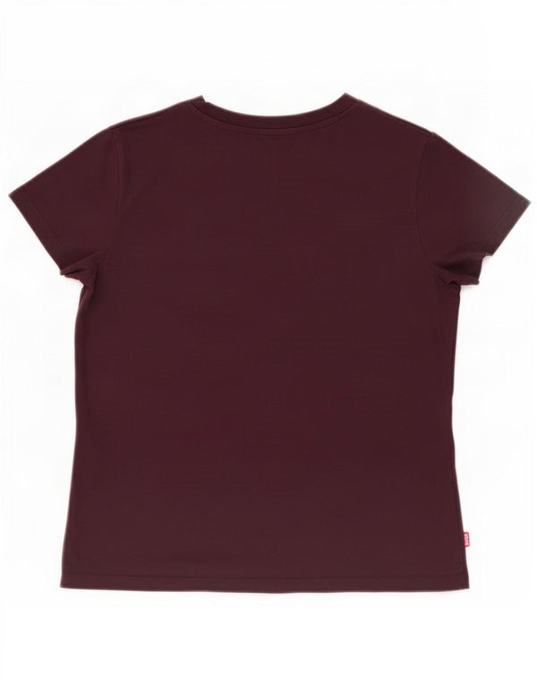 T-shirt da donna Levi's Top UK 10 piccola in cotone bordeaux