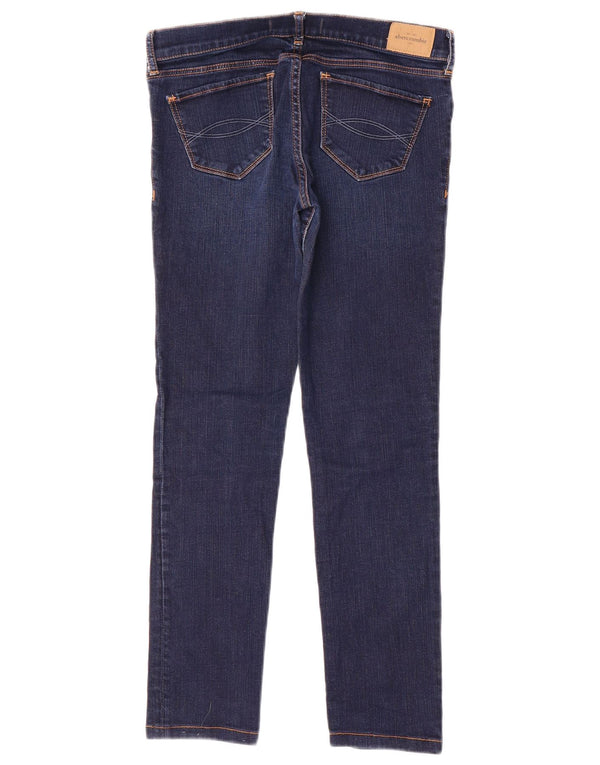 Jeans slim per ragazze Abercrombie & Fitch 15-16 anni W28 L26 cotone blu navy