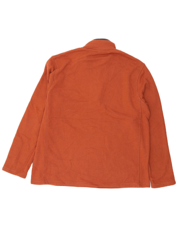 Felpa da uomo con collo con zip Mountain Warehouse Maglione XL in cotone marrone