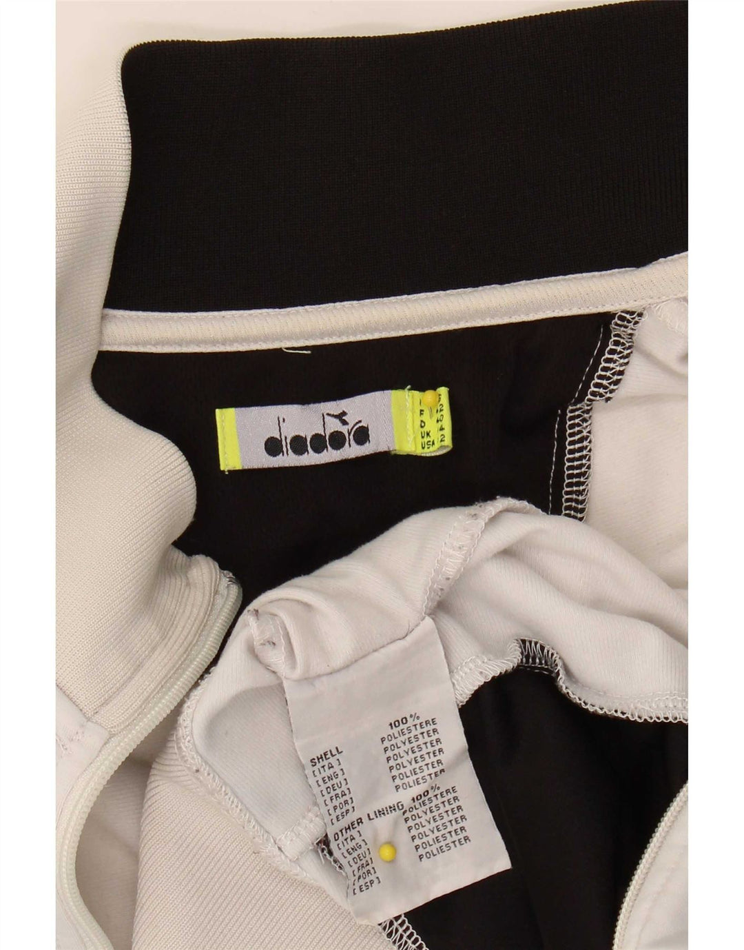 Giacca da tuta da donna Diadora UK 14 Large Poliestere bianco