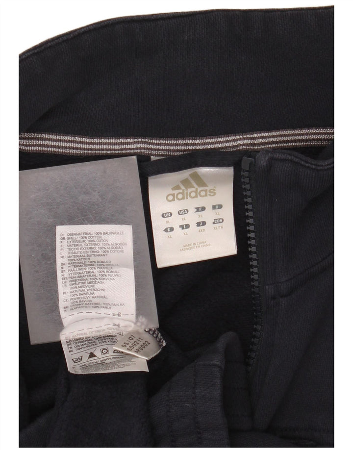 Giacca da ginnastica da uomo Adidas XL in cotone blu navy