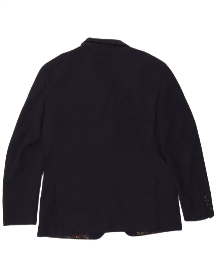Giacca blazer da uomo a 2 bottoni Chaps UK 42 XL poliestere blu navy