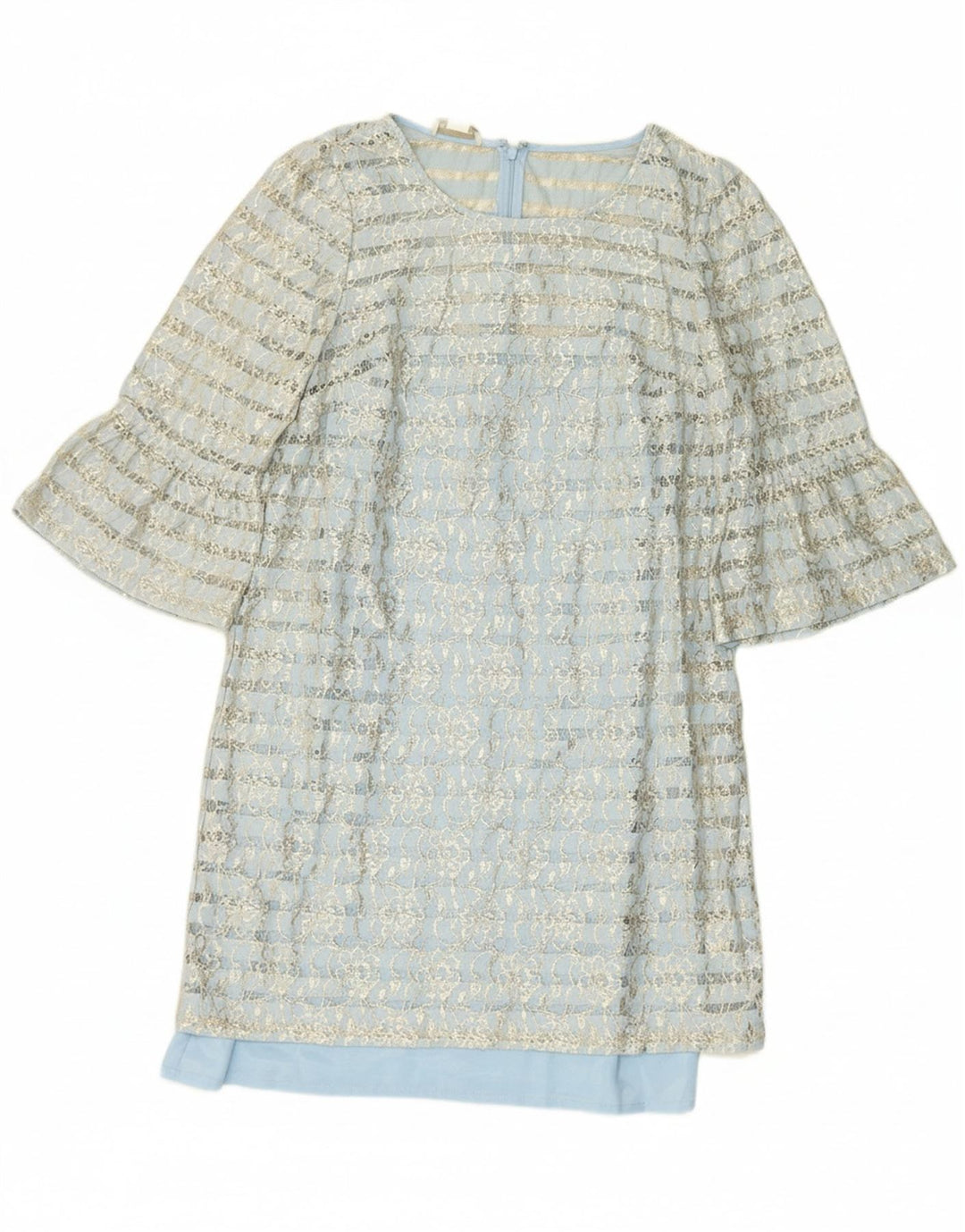 MONSOON Womens Shift Dress UK 10 Small  Blue Floral Nylon