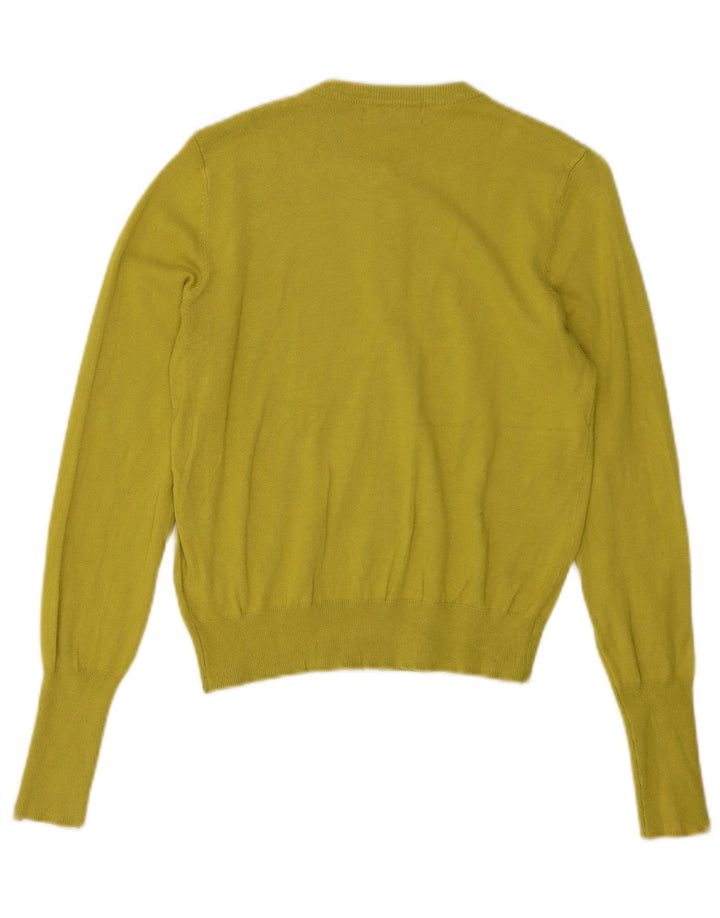 Maglione cardigan da donna Marks & Spencer UK 10 piccolo viscosa verde