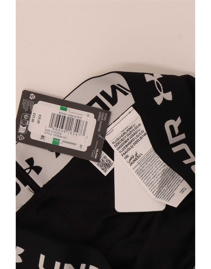 Leggings grafici per ragazze Under Armour 12-13 anni in poliammide nero