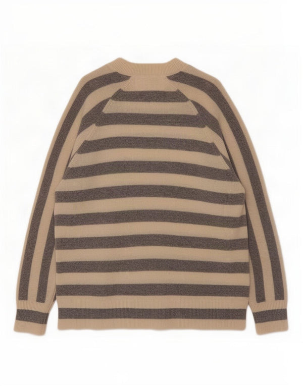 Maglione maglione girocollo da donna Tommy Hilfiger UK 10 piccolo bianco a righe