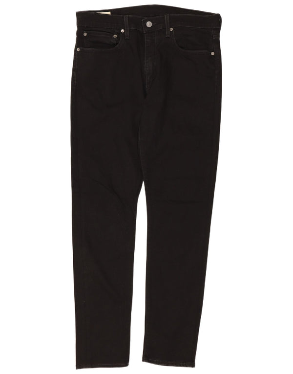 Levi's Mens 512 Slim Tapered Jeans W34 L32 Black Cotton