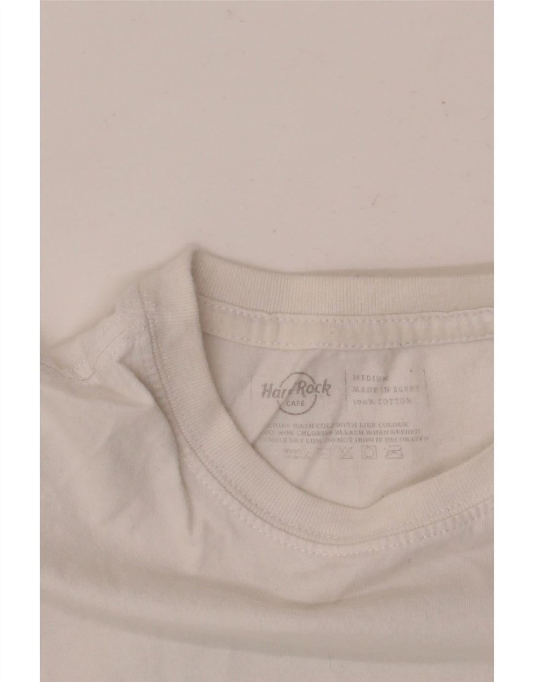 T-shirt grafica da uomo Cairo Hard Rock Cafe in cotone bianco medio