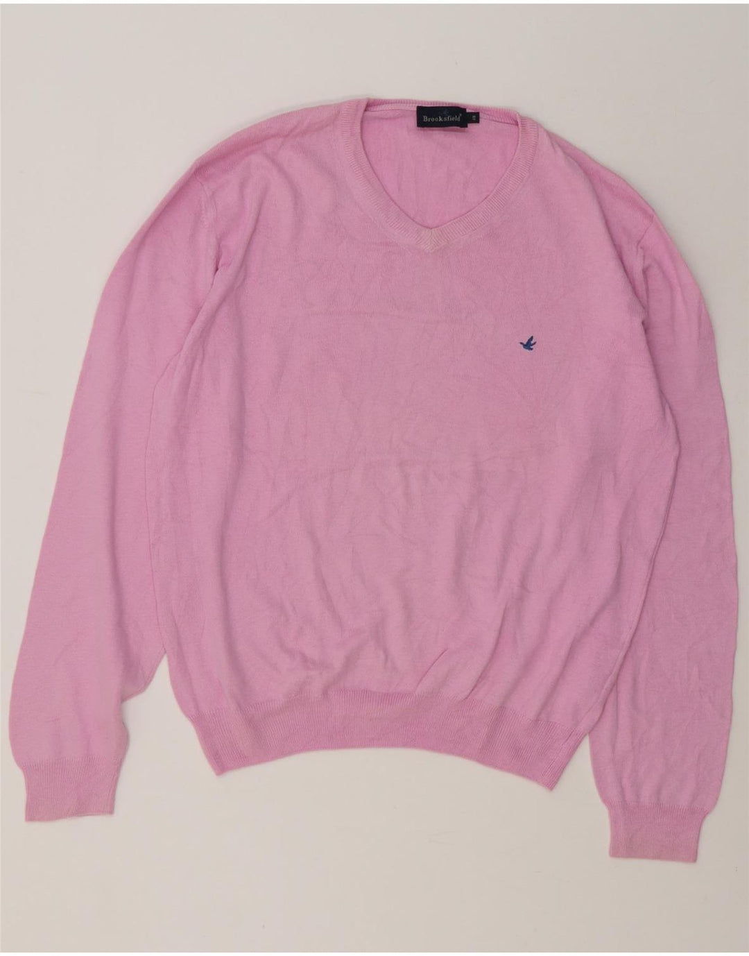 Maglione da uomo con scollo a V Brooksfield IT 48 cotone rosa medio