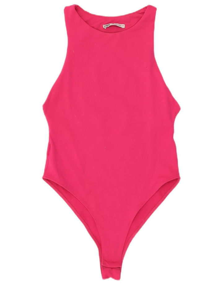 Body senza maniche da donna Zara UK 8 piccolo rosa