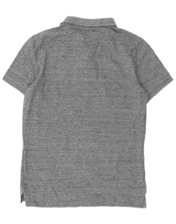 Polo grafica da uomo Superdry in cotone mélange grigio medio