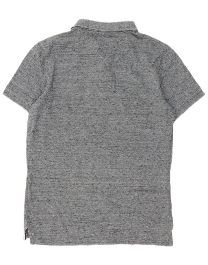 Polo grafica da uomo Superdry in cotone mélange grigio medio