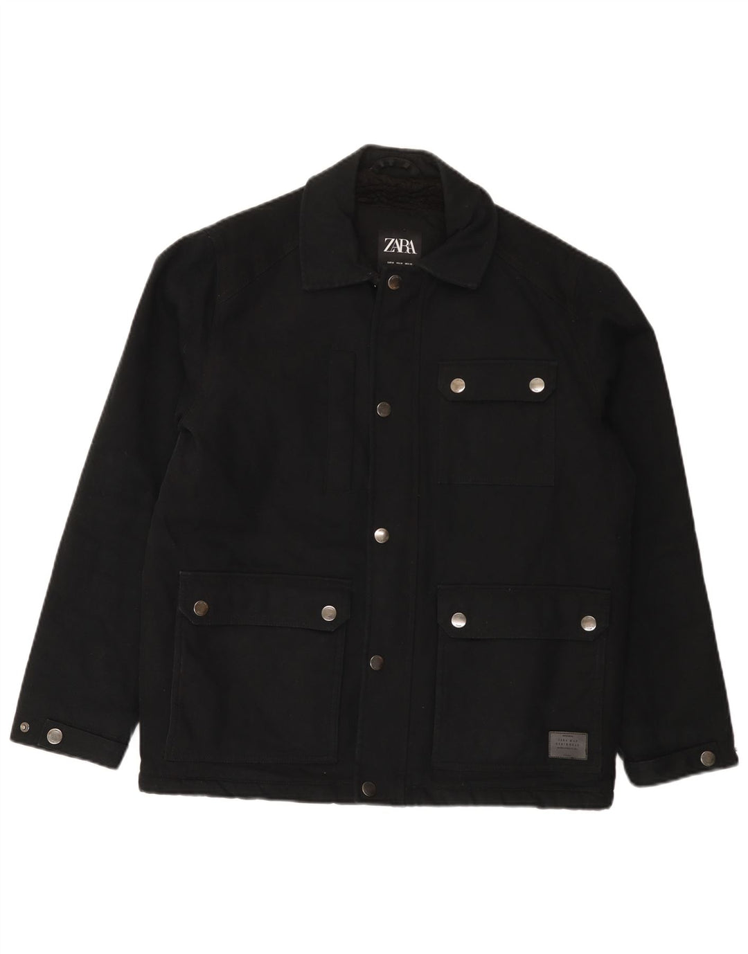 Giacca utility da uomo Zara UK 38 cotone nero medio