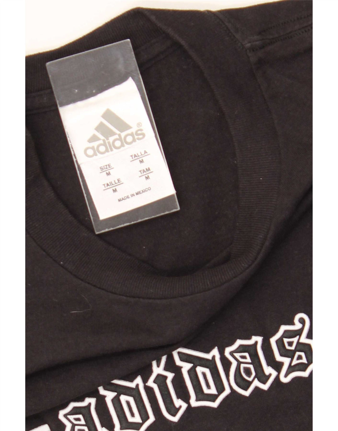 T-shirt grafica da uomo Adidas Top media nera