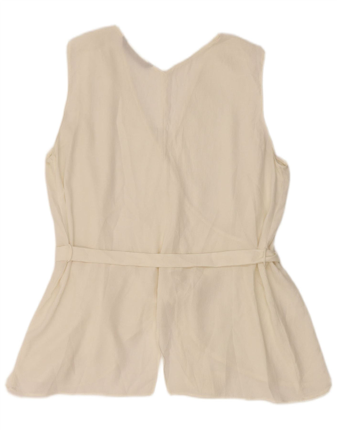 Top senza maniche in camicetta da donna Zara UK 18 XL bianco