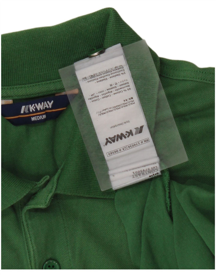 Polo Uomo K-WAY in cotone Verde Medio
