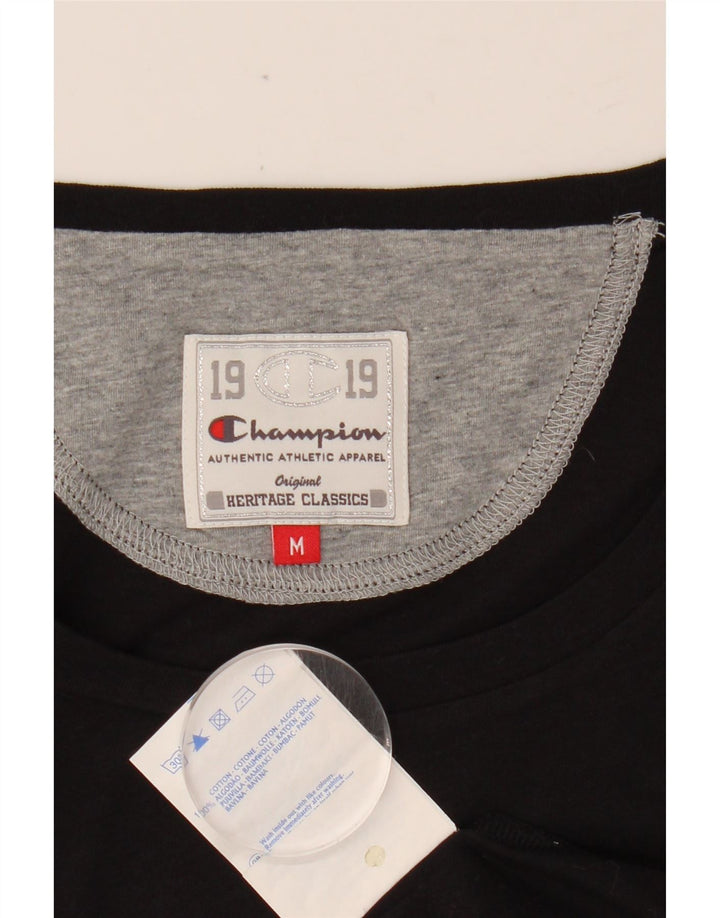 T-shirt grafica CHAMPION da donna Heritage Classics UK 12 media nera