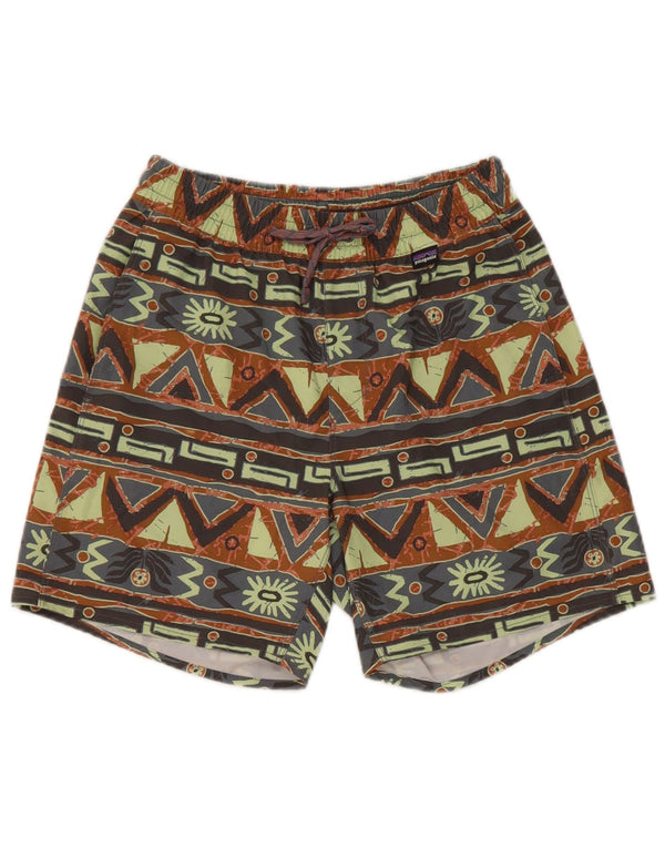 Pantaloncini sportivi da donna Patagonia UK 6 XS Poliestere geometrico multicolore