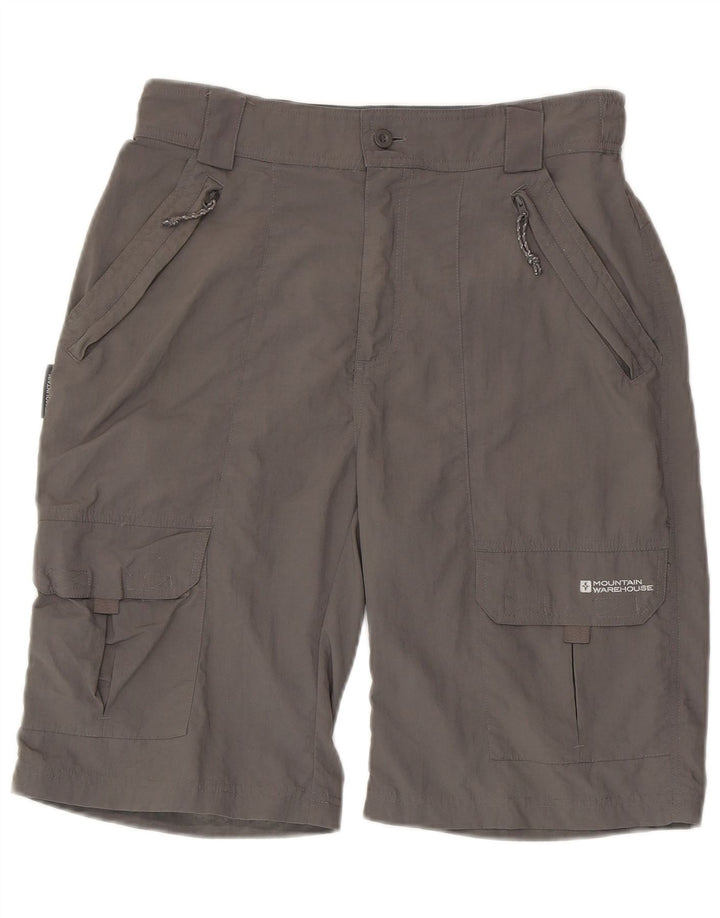 Pantaloncini cargo da uomo Mountain Warehouse W30 in nylon grigio medio