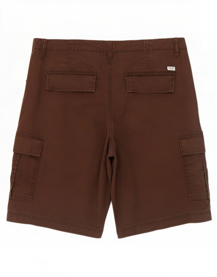 Pantaloncini cargo da uomo Jack & Jones grandi W34 in cotone marrone