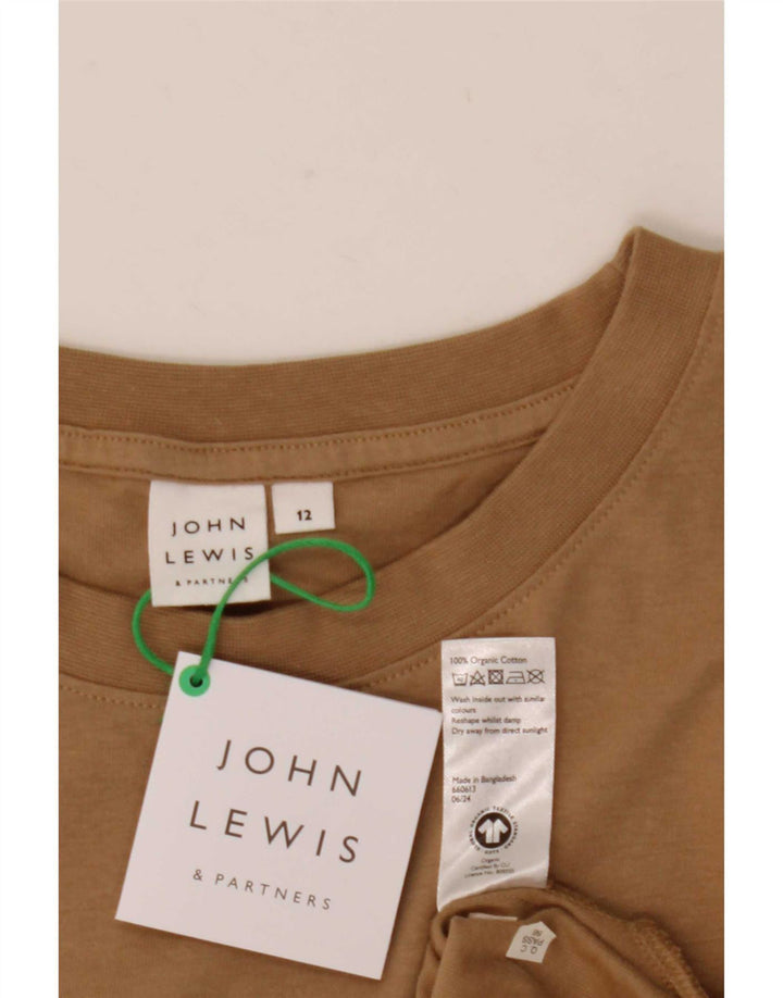 Top oversize da donna John Lewis a maniche lunghe UK 12 Cotone beige medio