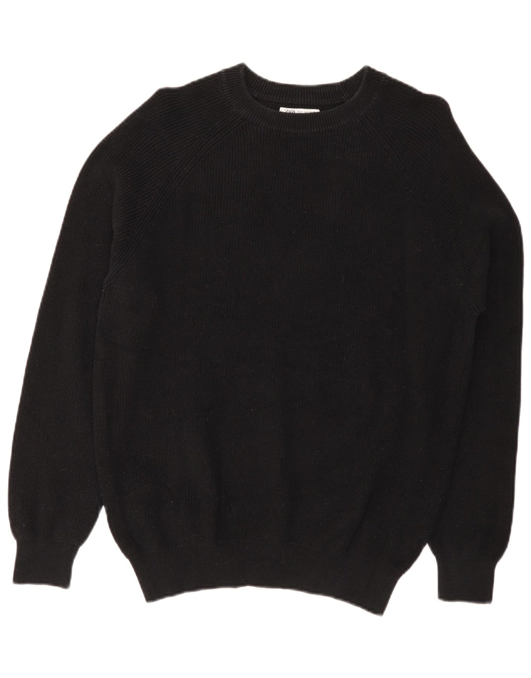 Maglione Zara da uomo con scollo a barca piccolo in cotone nero