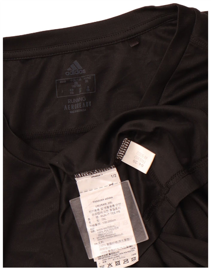 Maglietta da corsa da uomo ADIDAS Top 2XL Sport in poliestere nero