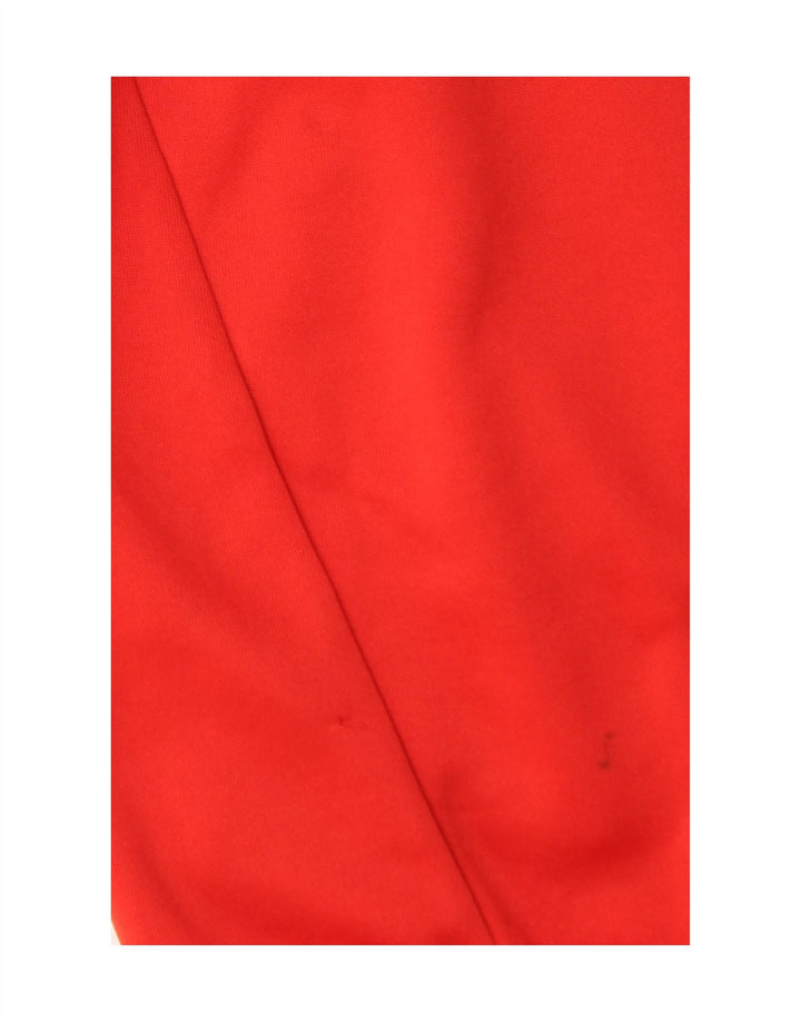 PUMA Mens Zip Neck Pullover Tracksuit Top Small Red Colourblock Polyester