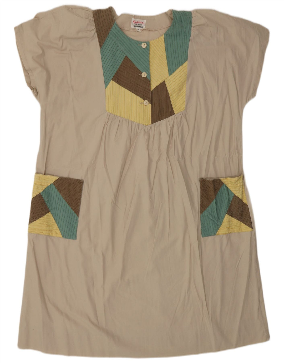 Abito tenda da donna Capricci By Marcell UK 14 Cotone patchwork beige medio
