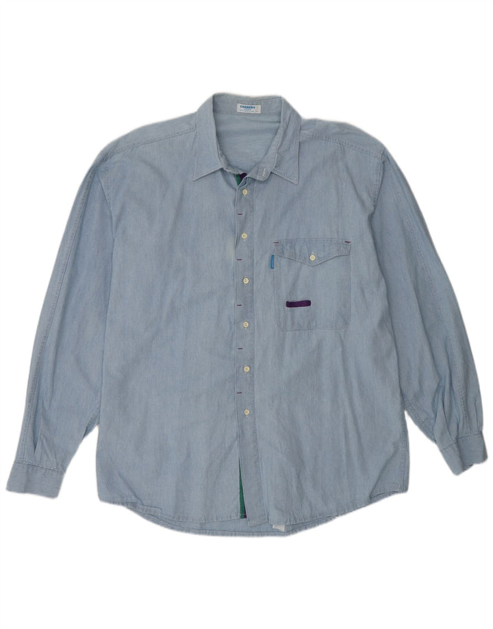 Camicia Carrera Uomo XL Cotone Blu