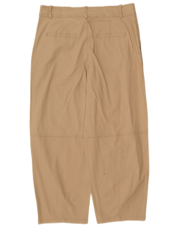 Pantaloni corti affusolati a vita alta ZARA da donna grandi W30 L24 Beige