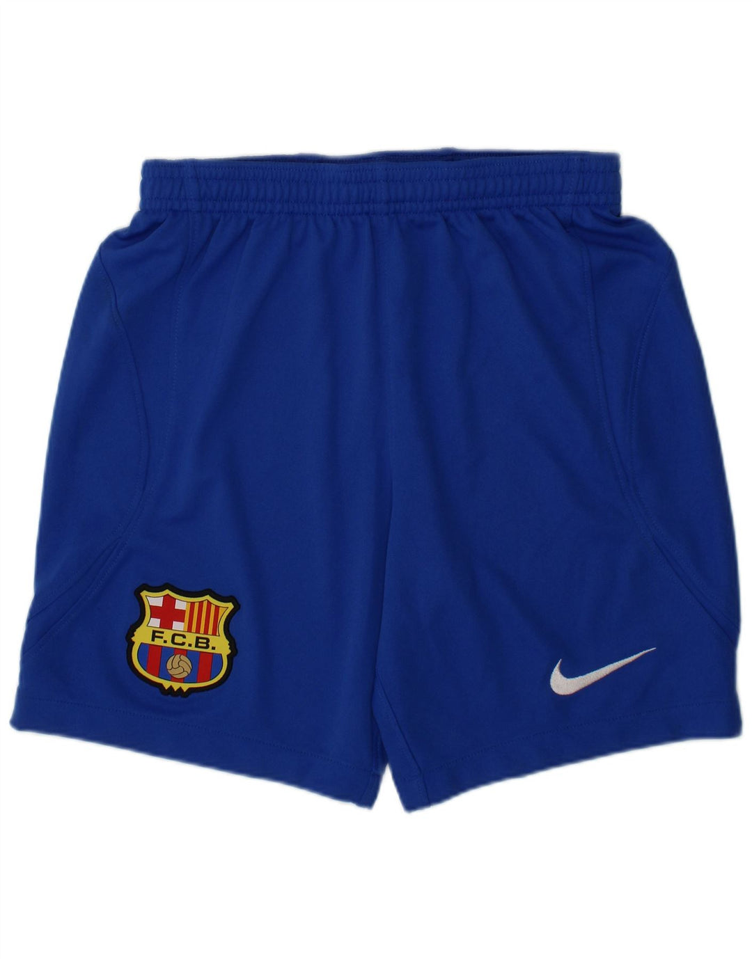 NIKE Boys Barcelona Sport Shorts 8-9 Years Small Blue Polyester