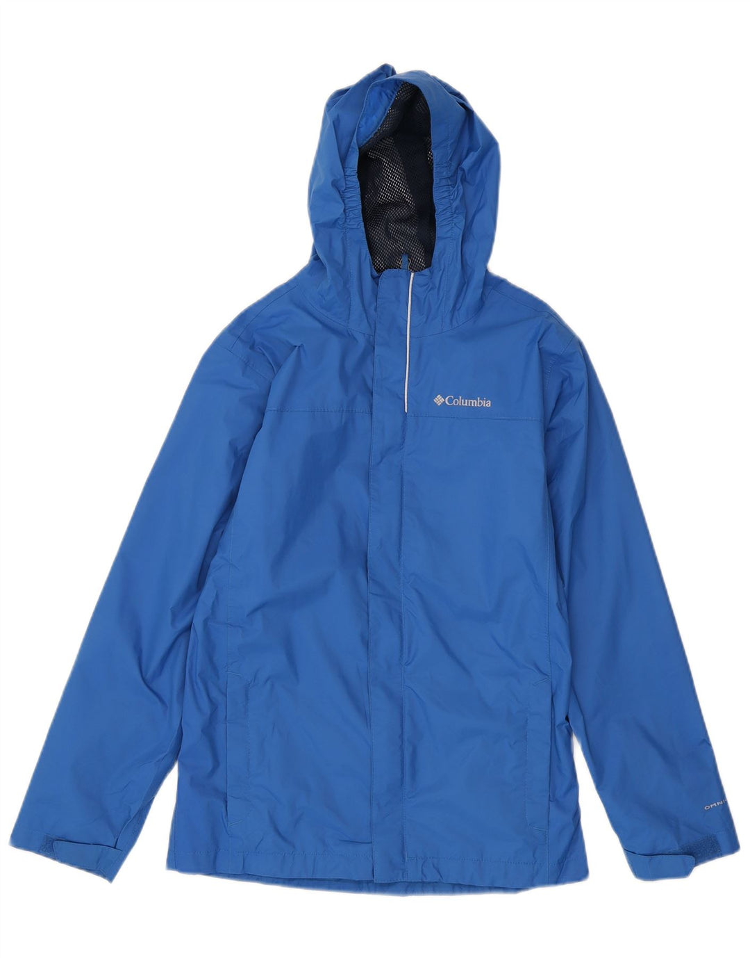 Giacca antipioggia con cappuccio Columbia Omni-Tech da ragazzo 14-15 anni, grande in nylon blu