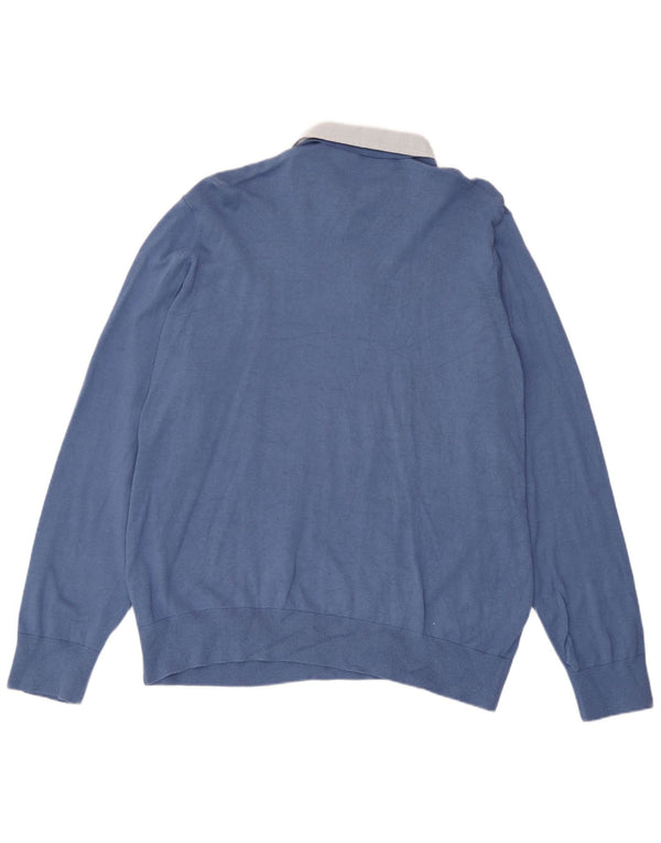 Maglione da uomo con scollo a V Marks & Spencer XL in cotone blu