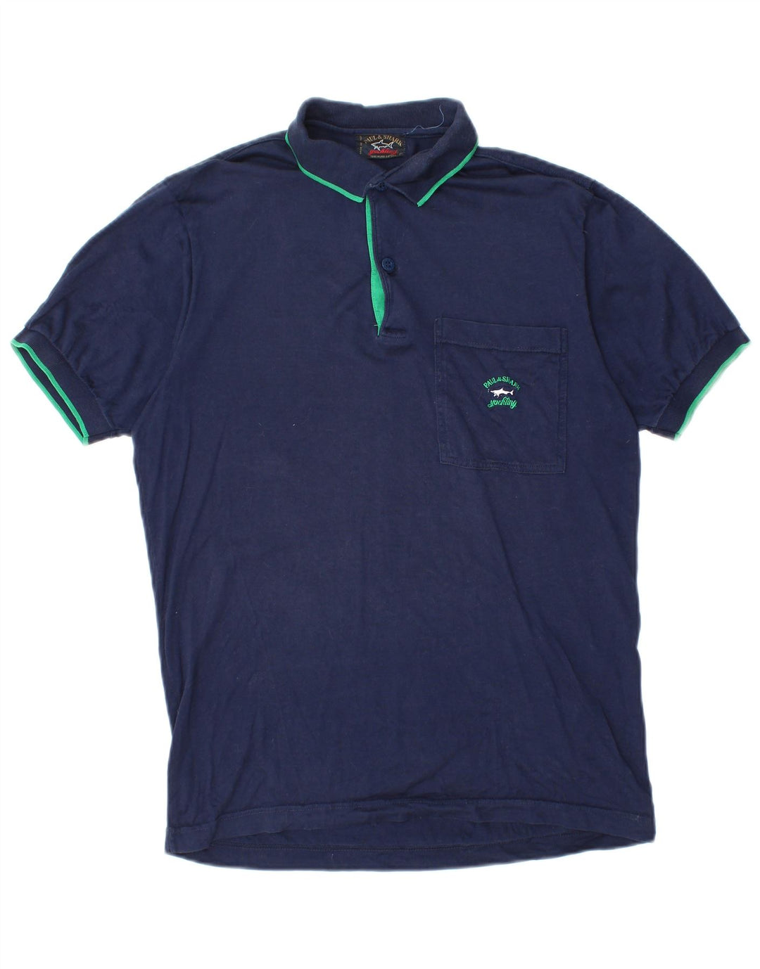Polo da uomo PAUL & SHARK piccola in cotone blu navy