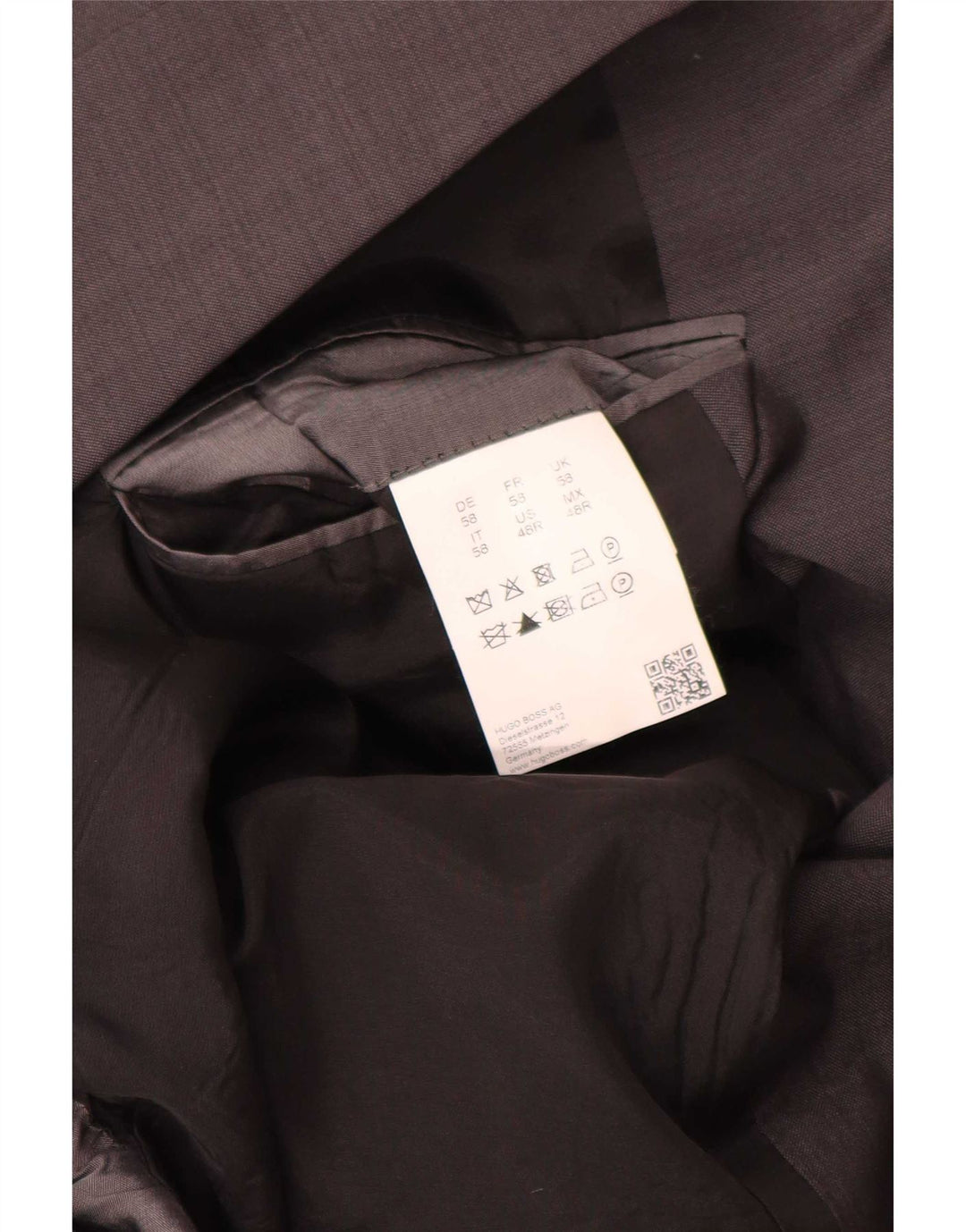 Giacca blazer a 2 bottoni da uomo Hugo Boss EU 58 4XL Classica lana vergine grigia