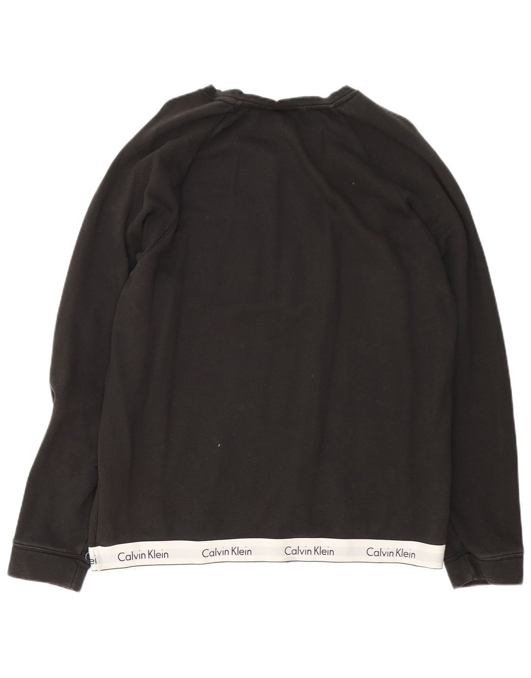 Felpa grafica da uomo Calvin Klein Jumper XL in cotone color block nero