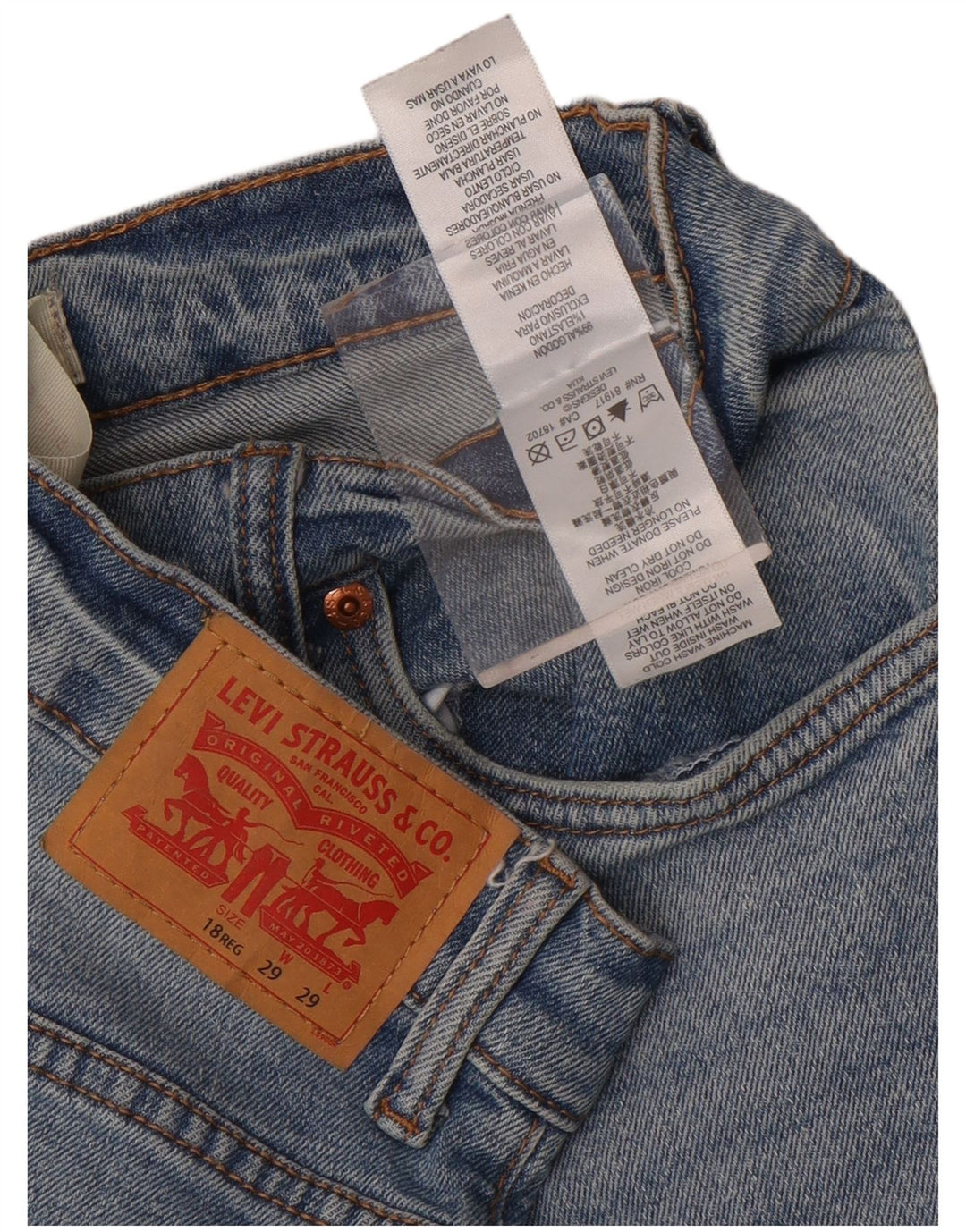 Levi's Ragazzi 511 Jeans Slim 15-16 anni W29 L29 Cotone Blu